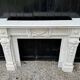 Louis XVI Style Fireplace in White Carrara Marble Circa 1880
