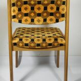 CHAISE BOIS et TISSU années 70