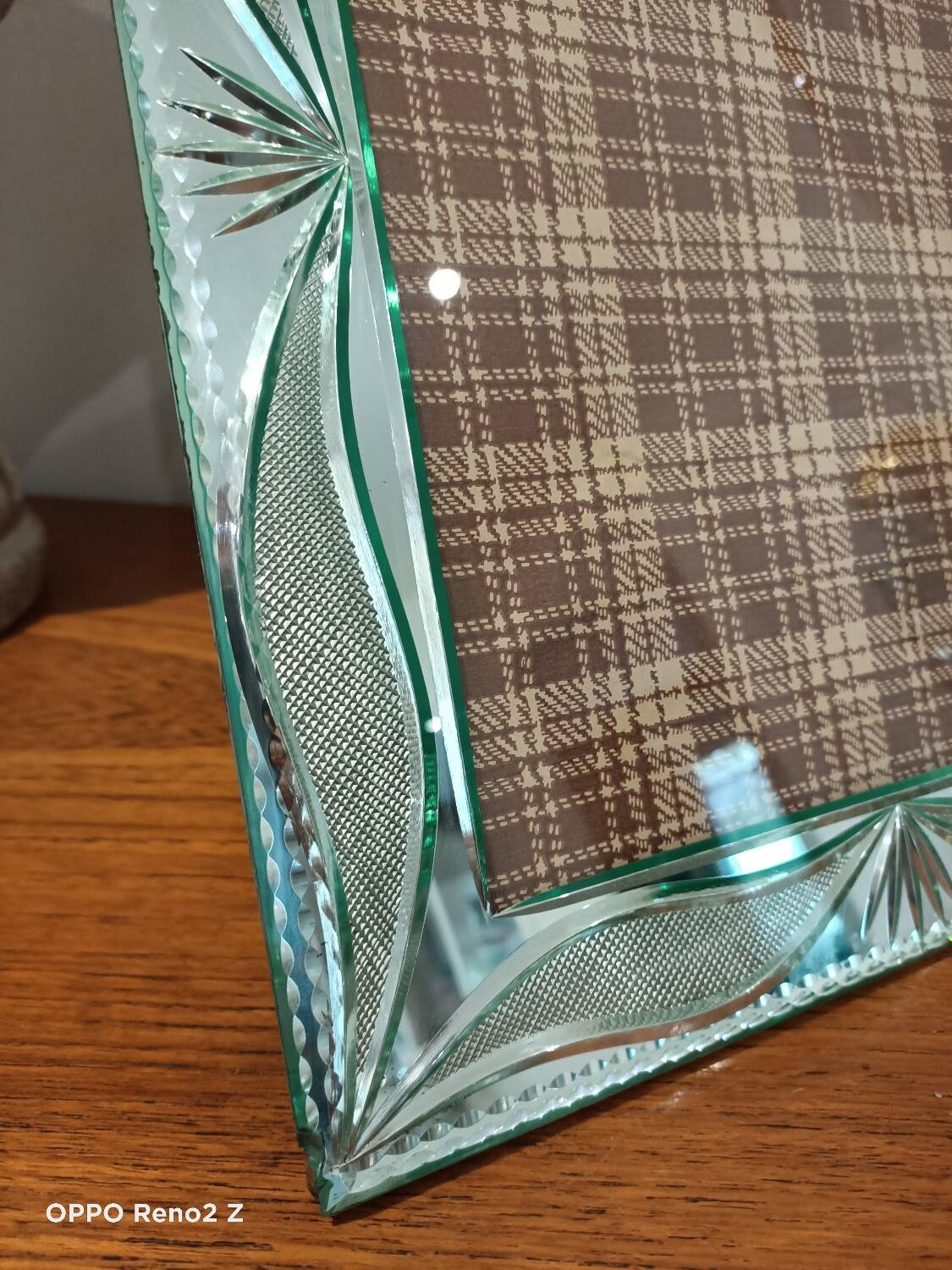Large chiseled mirror photo frame