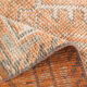 Pale orange herki runner rug 74x392cm
