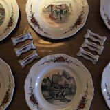 Ensemble de 6 assiettes plates + 6 portes couteaux Obernai