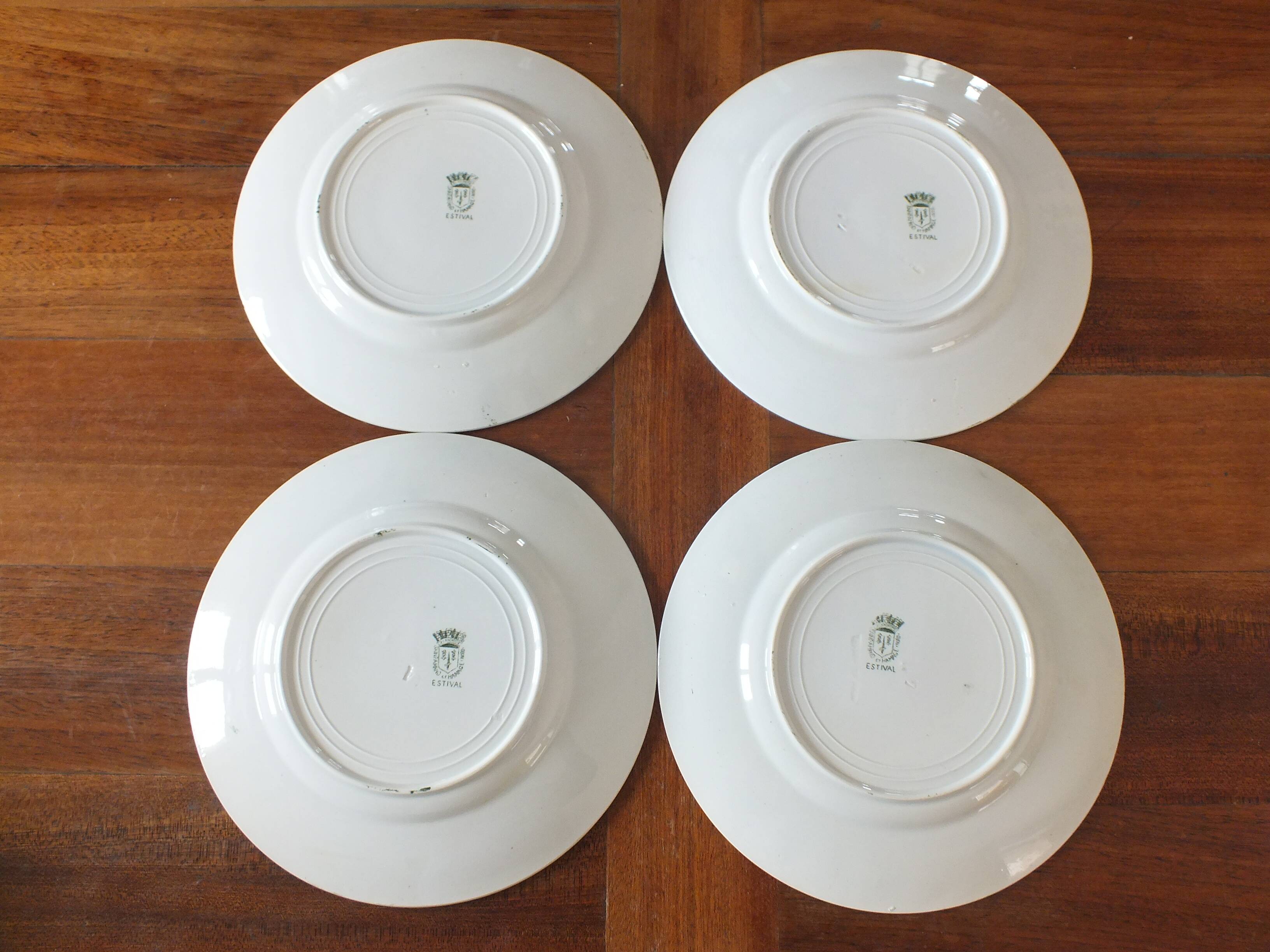 4 flat plates Terre de Fer Saint Amand and Hamage summer model
