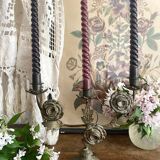 Antique 3-light 19th century candlestick