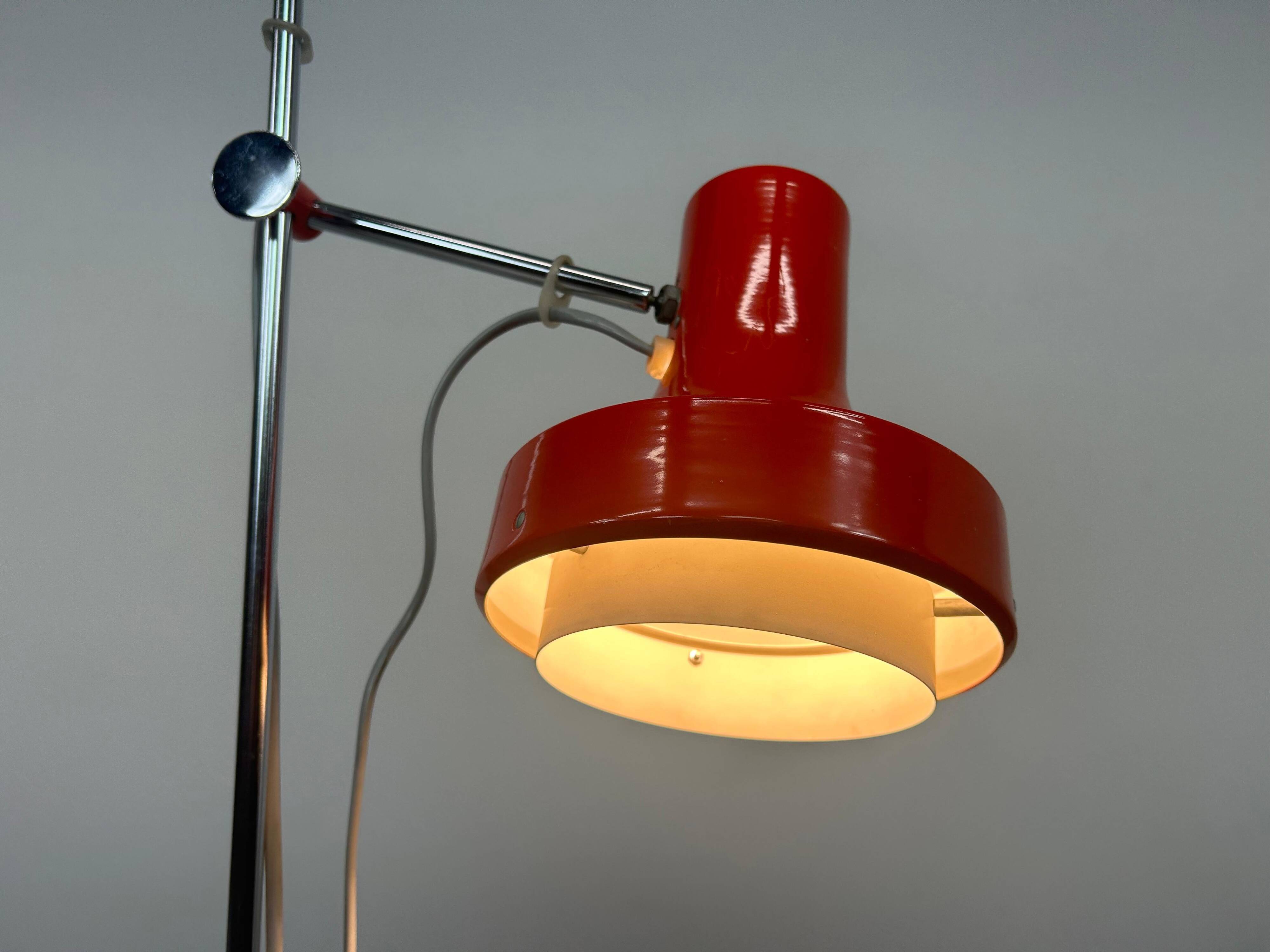 Red floor lamp by Josef Hurka for Napako