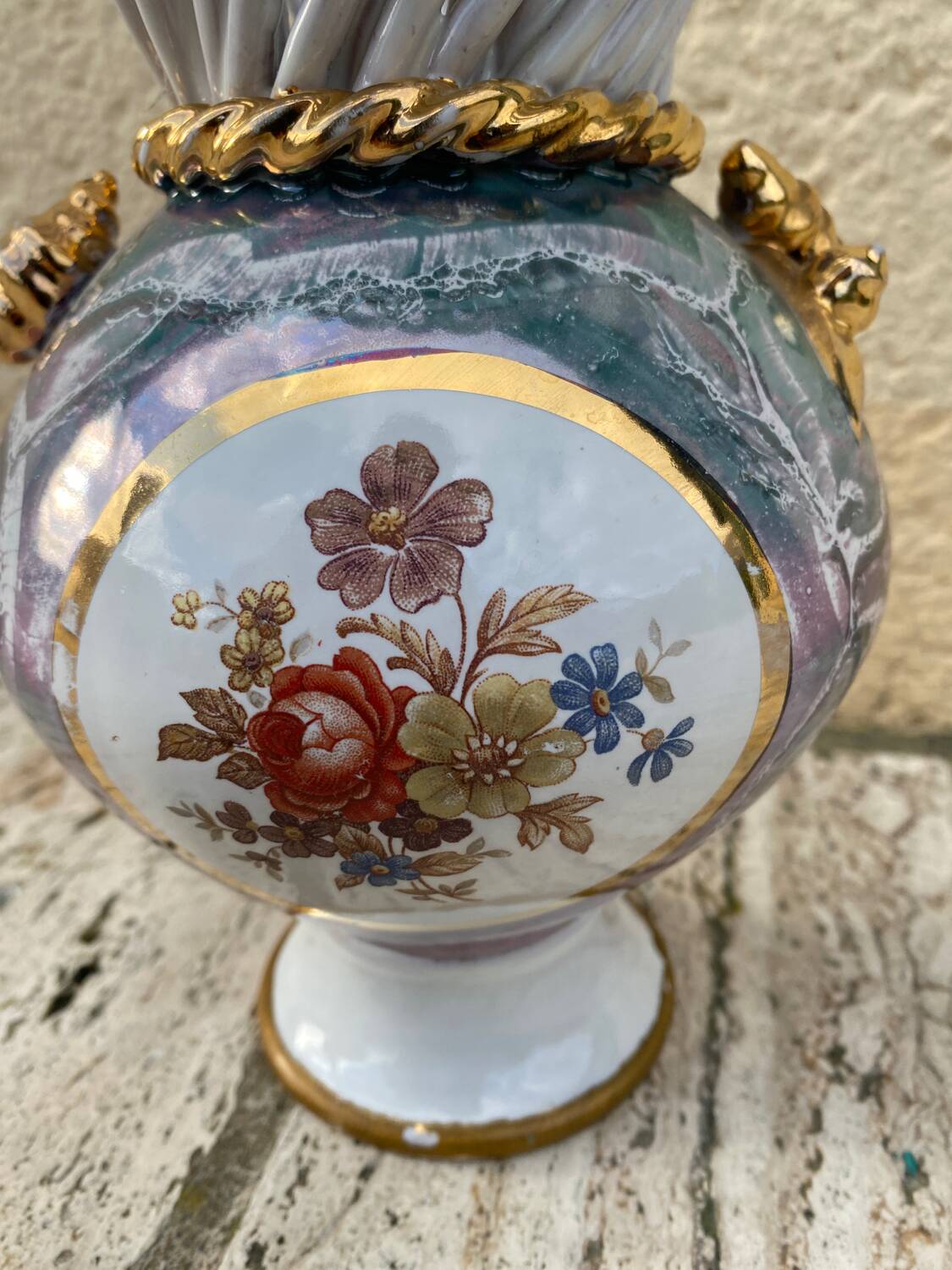 Vintage shell vase