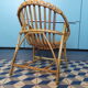 Fauteuil corbeille enfant en rotin