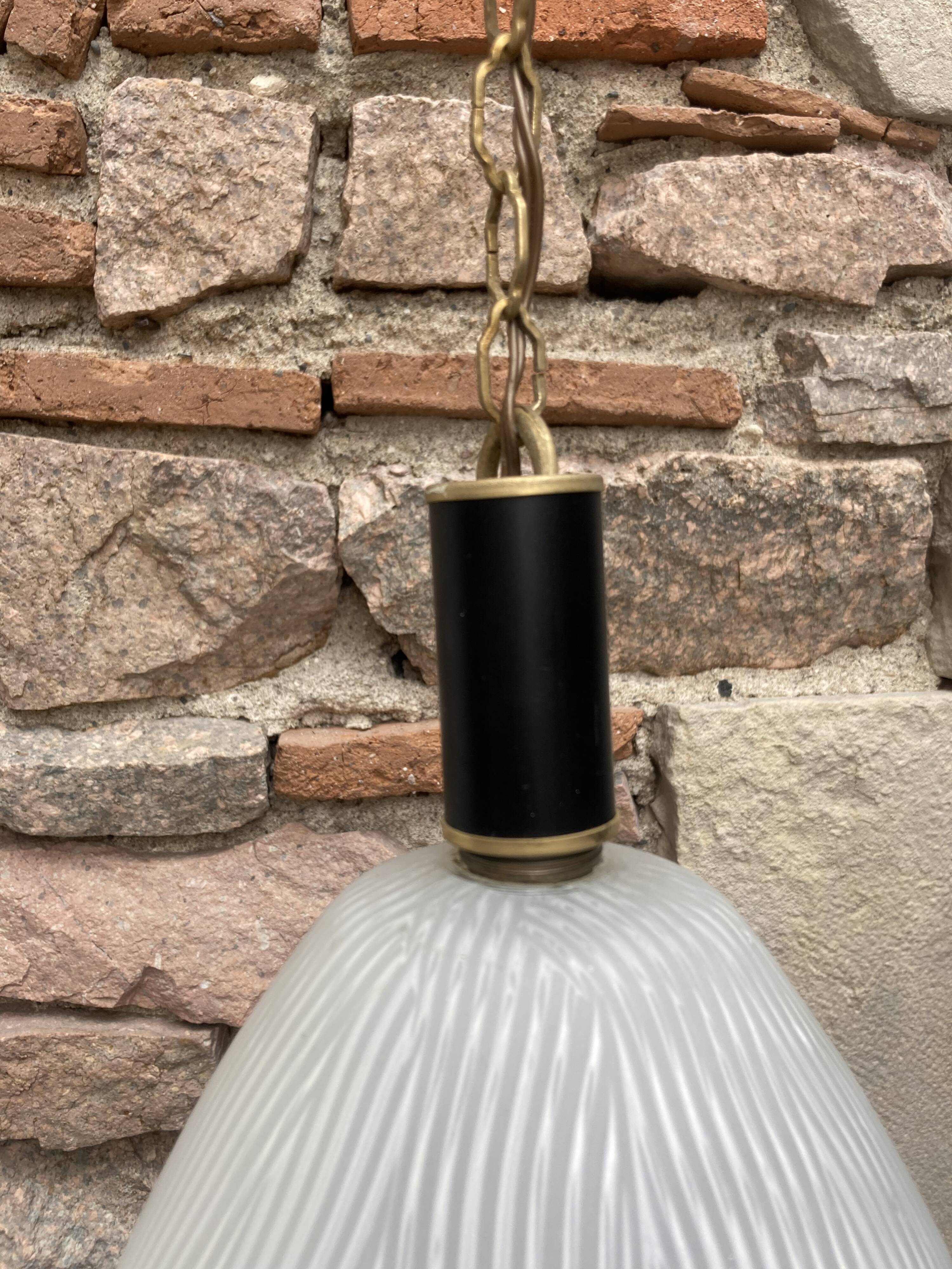 1950s glass globe pendant light