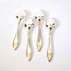 DEETJEN Set of 4 silver-plated metal coffee mocha spoons in modernist design
