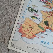 Carte scolaire vintage mdi: Afrique-Europe économique.