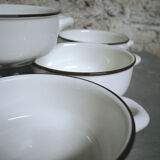 Set of 6 ramekins with Villeroy & Boch porcelain handle
