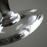 Set of 6 antique fine crystal champagne glasses, star engraved, 19th-20th century.