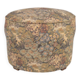 Upholstered pouf in verdure tapestry style, France, late 19th century.