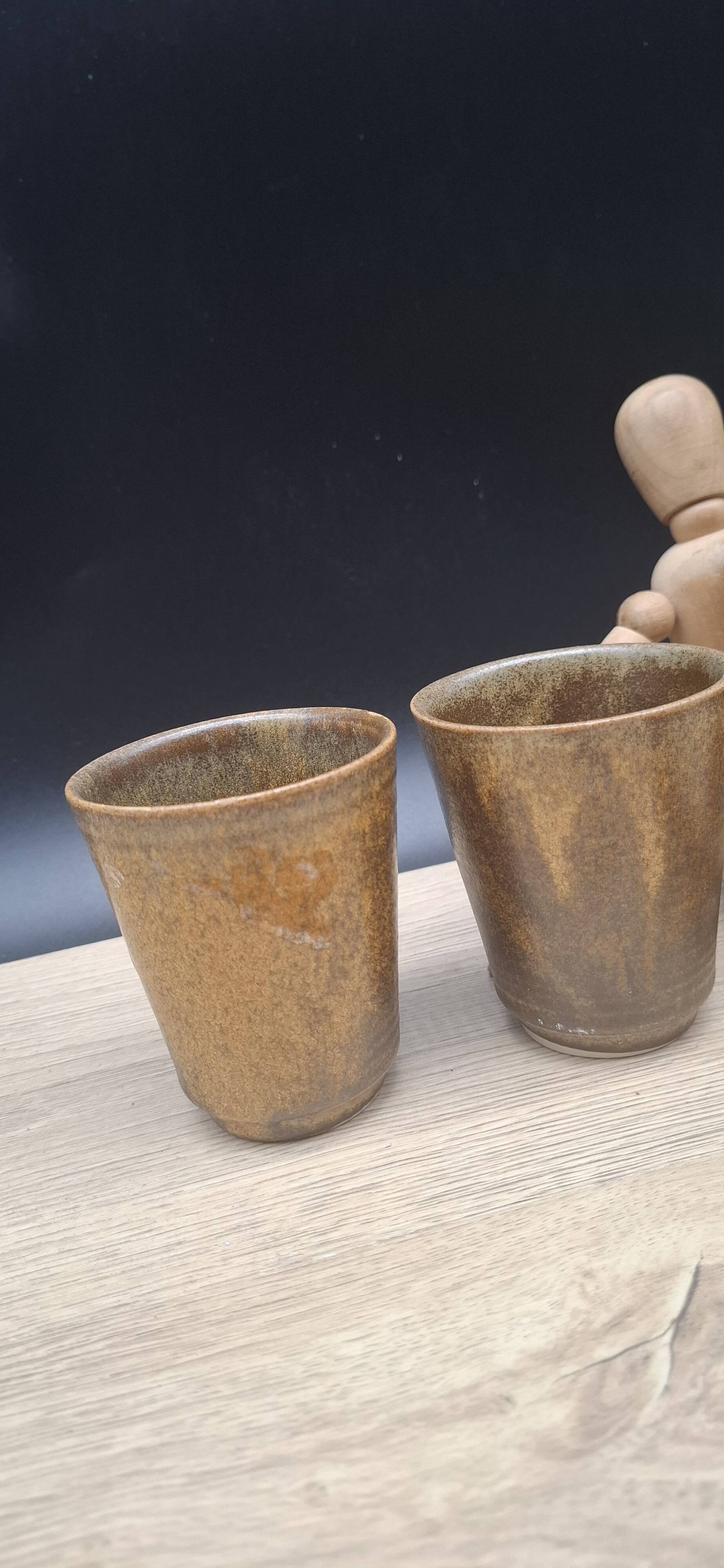 Set of 4 Digoin stoneware cups and tumblers 1