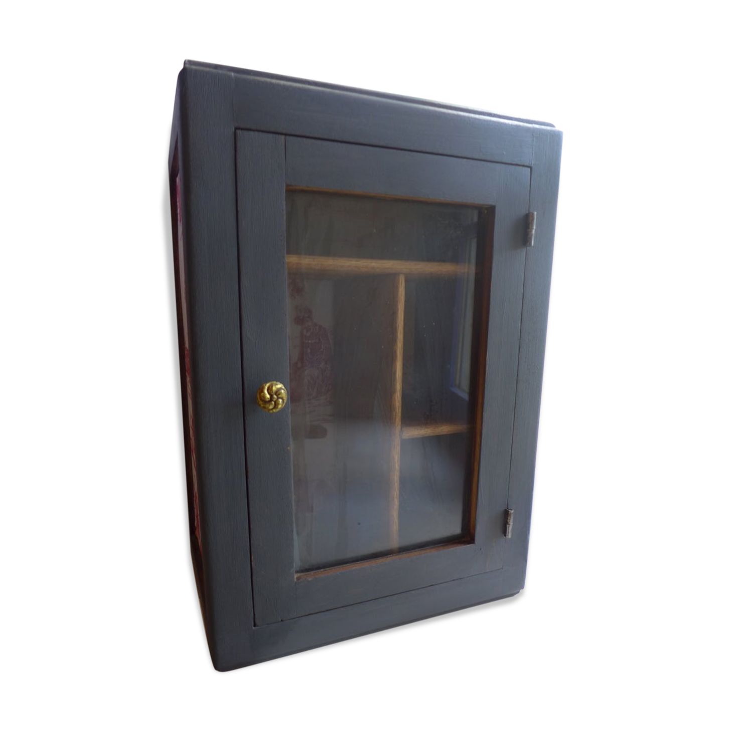 Black pharmacy cabinet