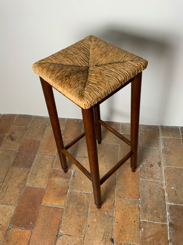 Tabouret haut en paille
