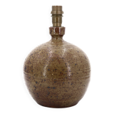 Lampe boule de potier en grès pyrité de Guy Baudat, années 70