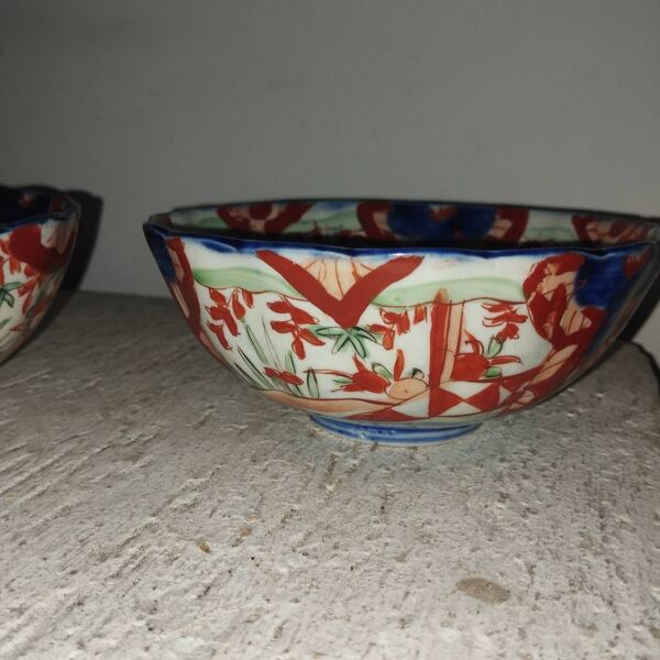 Paire de bols coupes porcelaine Imari