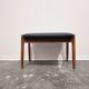 Danish - Style Stool with Faux Leather – 1970s