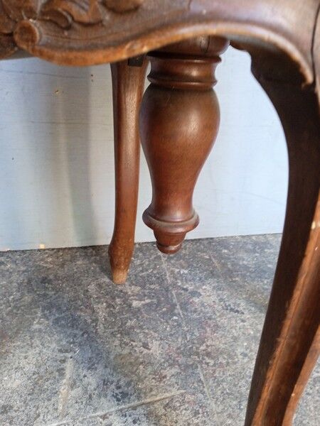 Piano stool carved wood St Louis XV ep XIXem