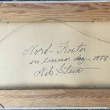 Vintage original landscape oil painting by N.Stern