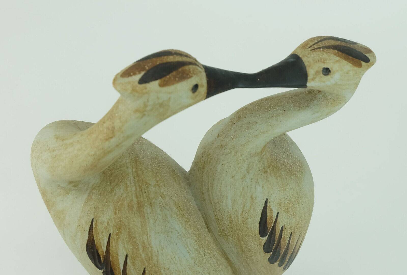 Sgrafo mid century ceramic figurine pair of cranes 1970s model no. 1152
