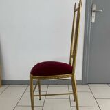 Vintage Chiavari Velvet Chair Circa 1960 Italy