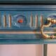 Henri II style desk 1 large drawer