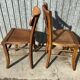 Pair of mismatched bistro chair