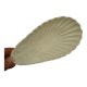 Old white ravier in shell-shaped porcelain
