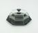 Arcoroc octime cake plate with cloche or cheese dome black and clear glass
