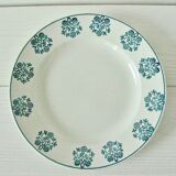 Lot 5 old Flat Plates Digoin - Sarreguemines Art Deco