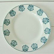 Lot 5 old Flat Plates Digoin - Sarreguemines Art Deco