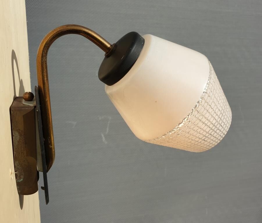 Pair of glass sconces, Arlus 1950