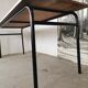 Refectory table Mullca metal and wood 1960