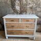 Chest of drawers raw wood & Flemish grey