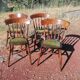 Set of 4 vintage reupholstered English country seat ltd bistro chairs