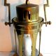 Art Deco religious object, Old procession lantern, glass and gilded brass