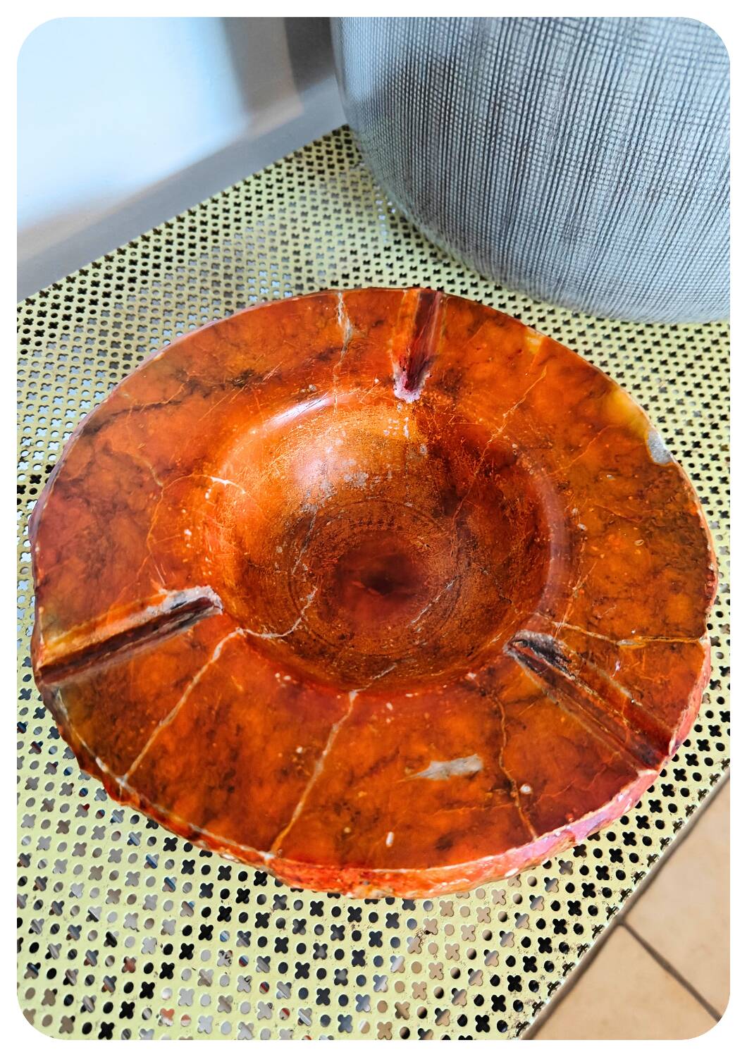 Cendrier rouge Romano Bianchi