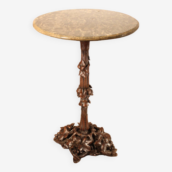 Black forest style pedestal table