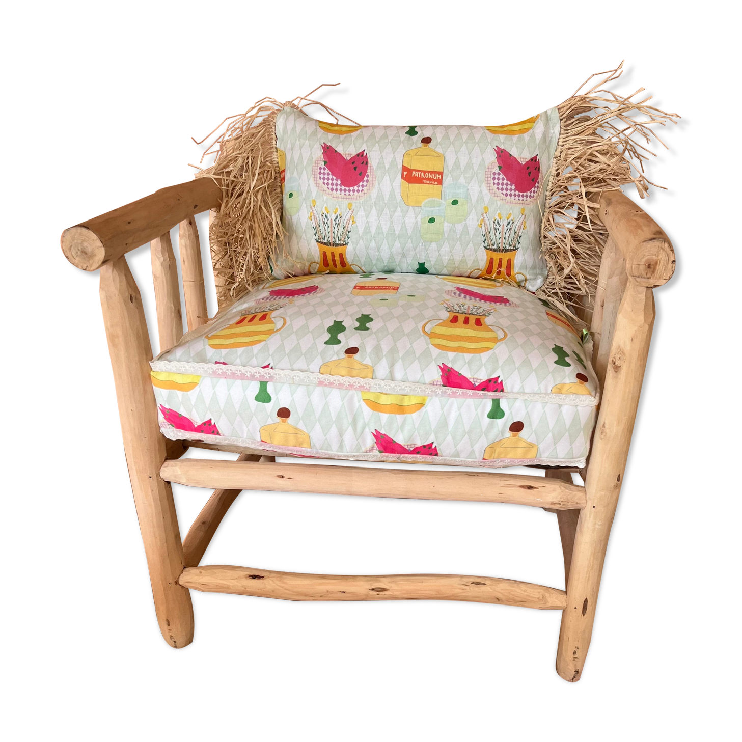 Fauteuil 50's en Kilim