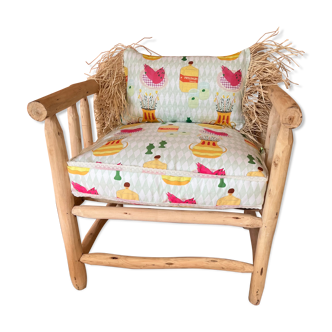 Fauteuil 50's en Kilim