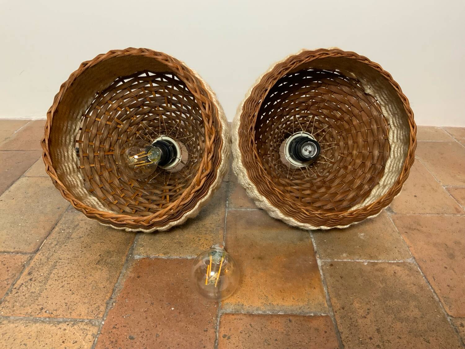 Pair of vintage pendant lights