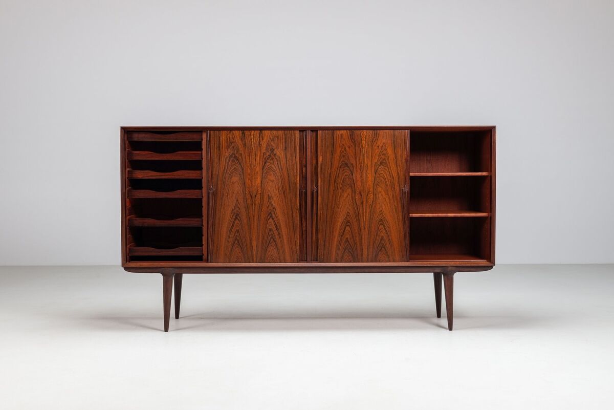 Gunni Omann highboard model 19 in rosewood Omann Jun Denmark 1960