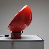 Orange resin mirror, elio martinelli, 1970s