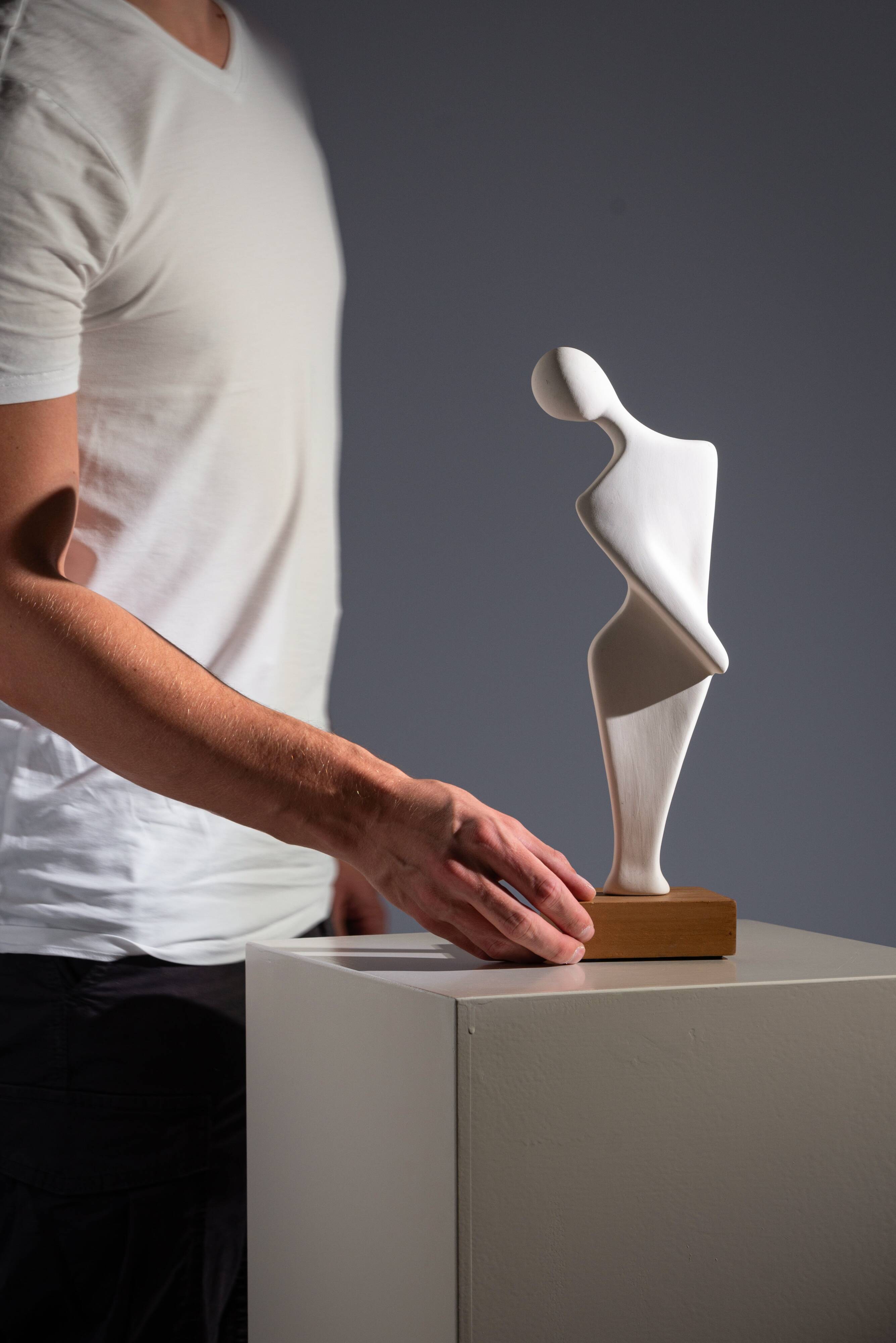 Elegant minimalistic abstract sculpture