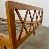Old French design bed from the 50s daybed with vintage compass feet