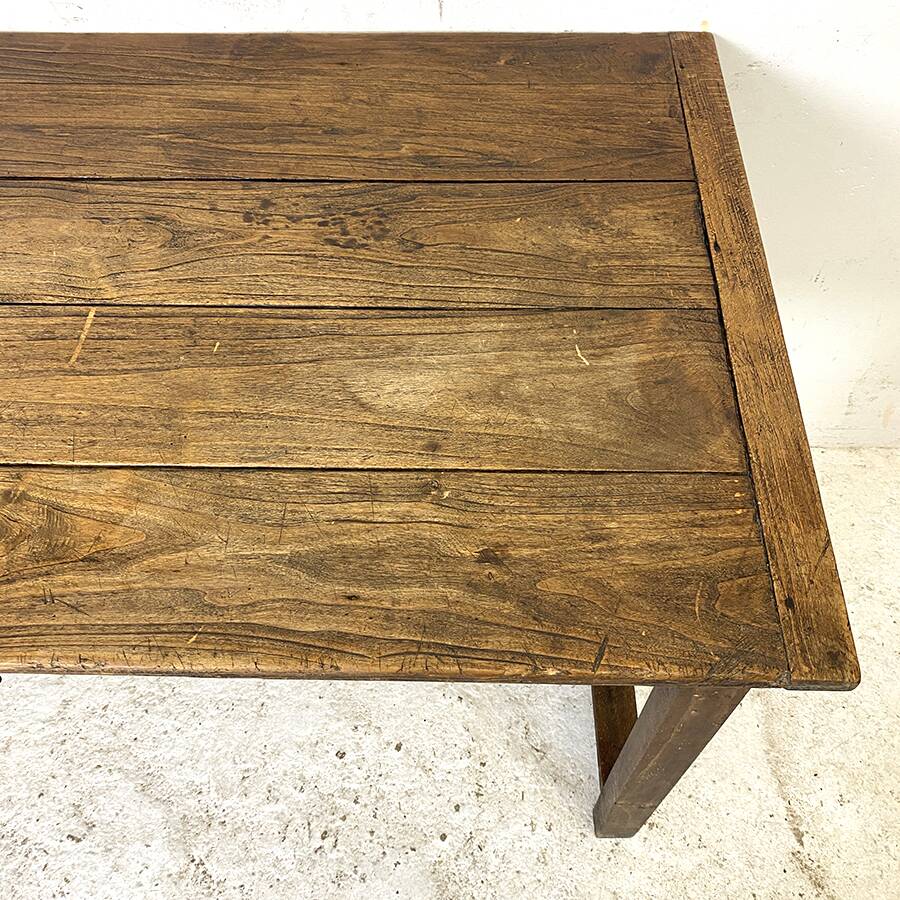Table de ferme XIXème siècle chêne massif