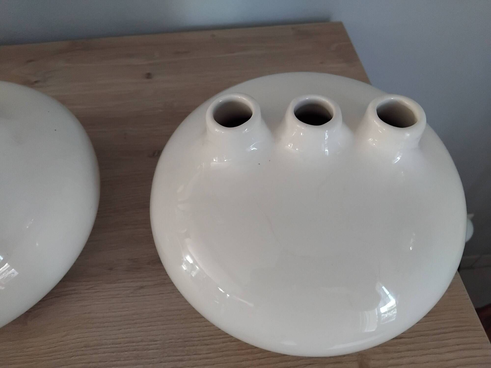 Pair of vintage crackled design soliflore vases