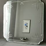 Art deco engraved mirror