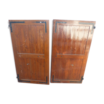 Old rustic shutters 2 flaps dim L 146 cm x H 137 cm